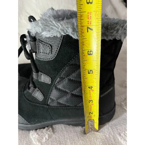 Columbia Women's Size 6.5 Ice Maiden Shorty Boot Gray Black Fur Lined Waterproof - Picture 8 of 8